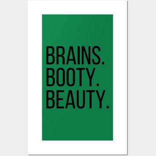 Fitness - Brains  Booty Beauty for women Posters and Art